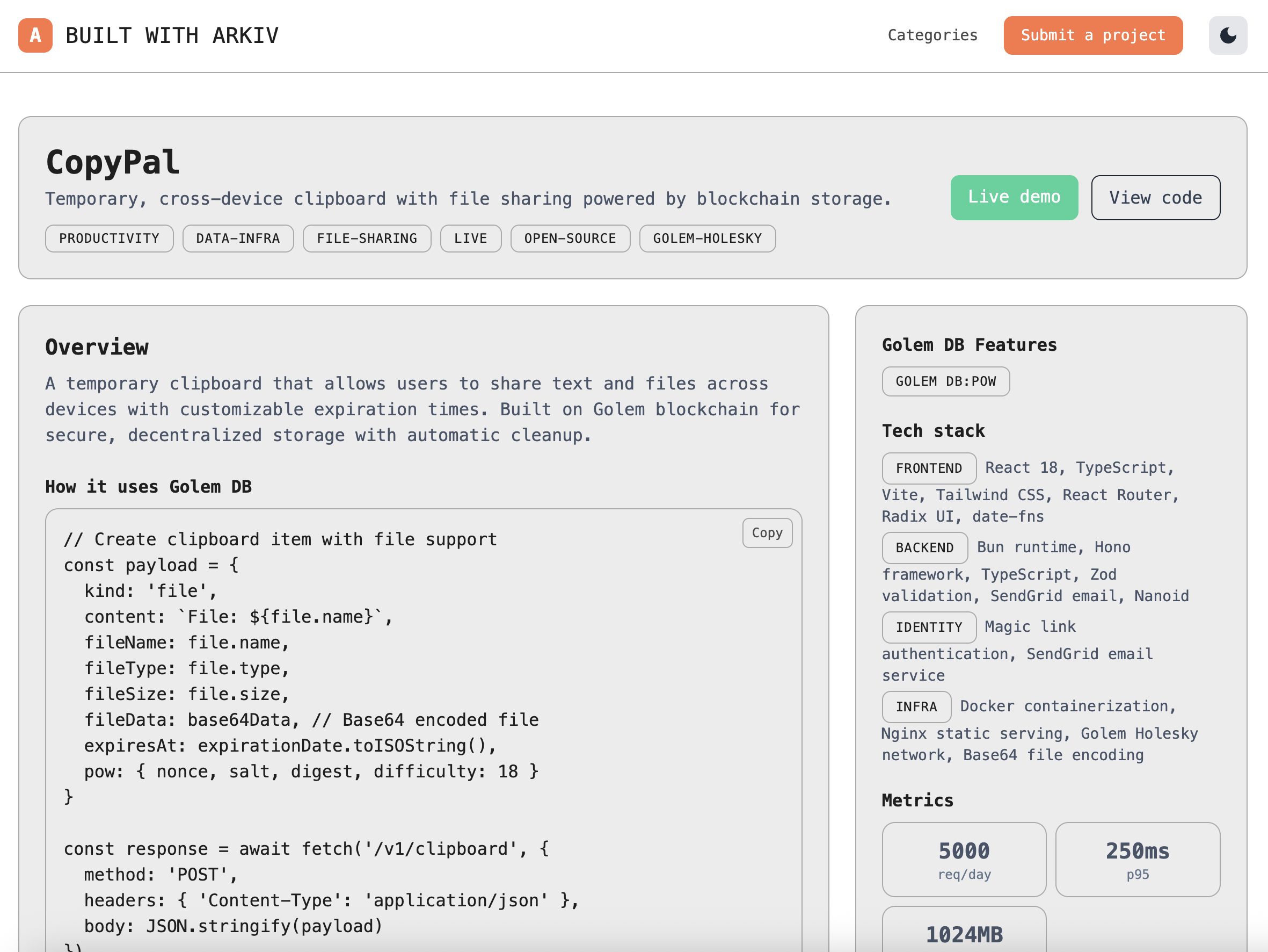 Arkiv Portfolio screenshot 2